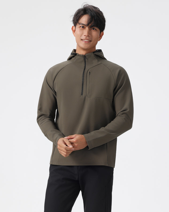 Terrain Trek Half-Zip Hoodie With Zip Pocket