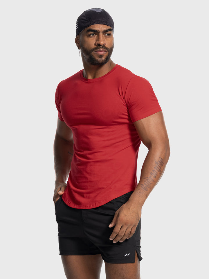 5-Pack Kore Curved Hem T-shirt Muscle Fit Crew Neck