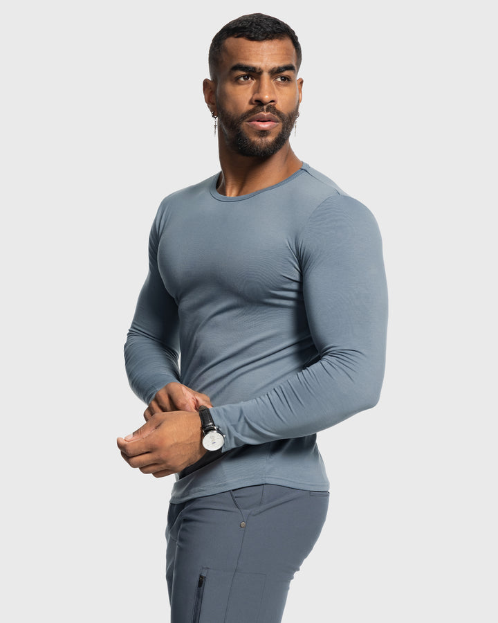 All Day Elite Curve-Hem Tee Stretch Long Sleeve