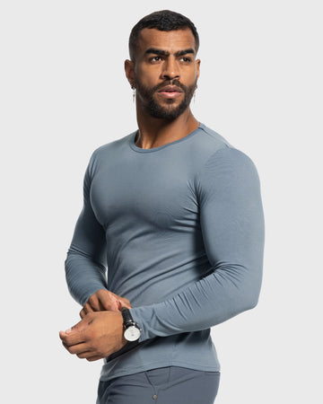 All Day Elite Curve-Hem Tee Stretch Long Sleeve