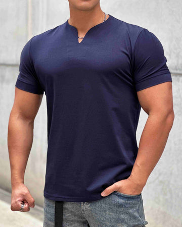 Society Cotton V-neck Short Sleeve