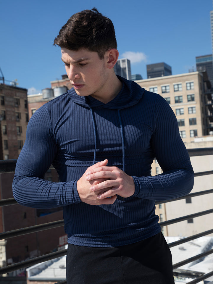 Stretch Rib Jersey Baselayer Hoodie