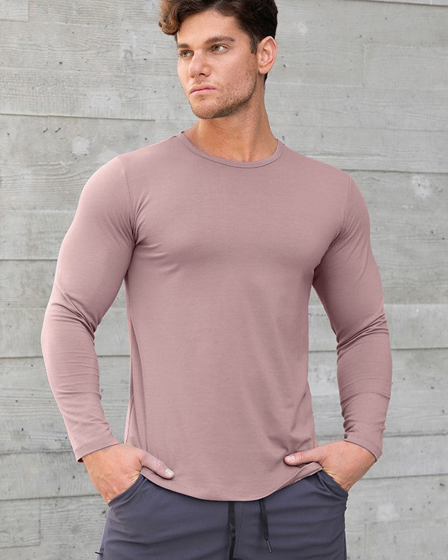 All Day Elite Curve-Hem Tee Long Sleeve