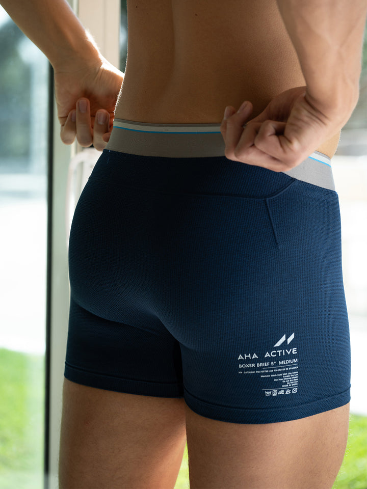 AIRFLOW 5" Performance Boxer Brief-Navy