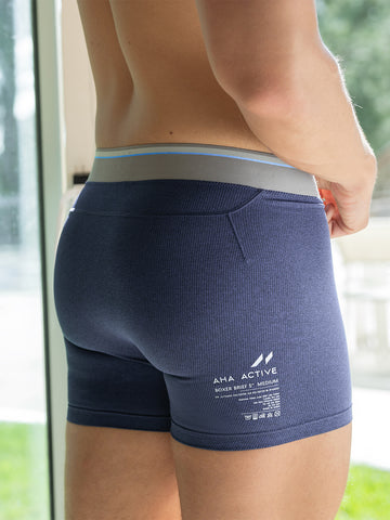 AIRFLOW 5" Performance Boxer Brief-Indigo Heather