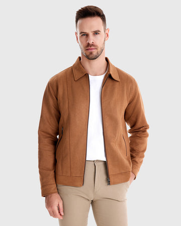 Timeless Suede Bomber Jacket New