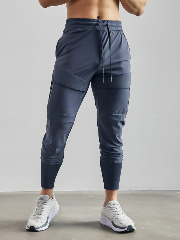 Stay Cool High Rib Cargo Jogger Athletic Stretch Pants