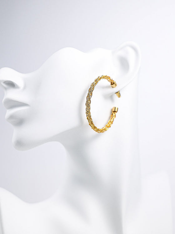 Tube Hoop Twist Earrings